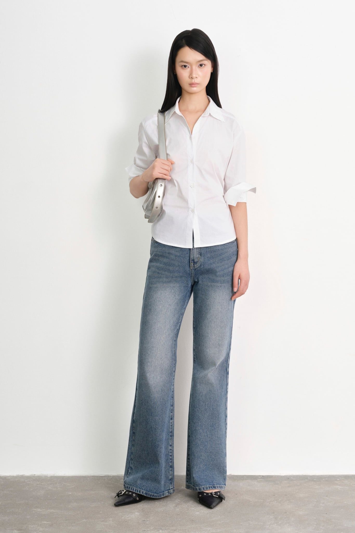  Two-Way Tie-Waist Shirt - White 