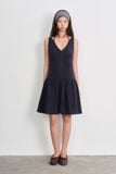  V-neck Mini Dress - Navy 