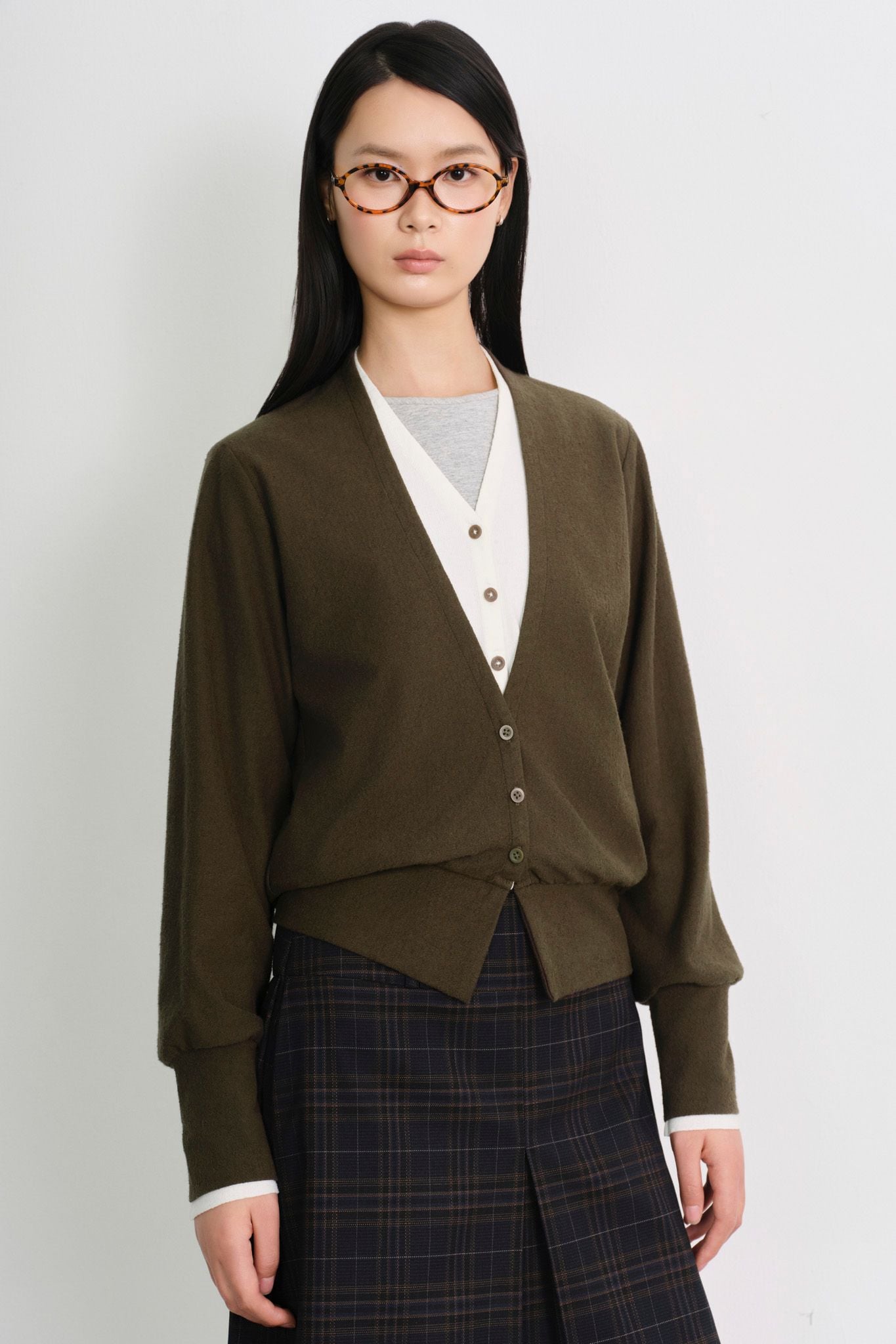  Double Layer Cardigan 