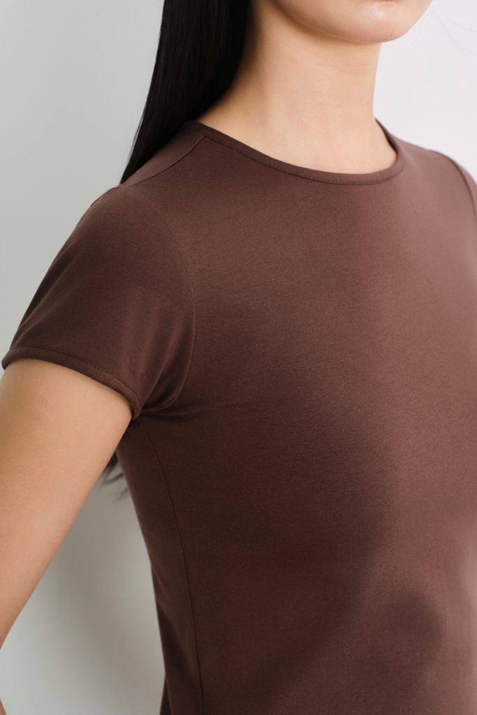  Brown Fitted T-shirt 
