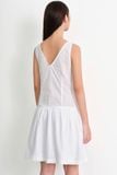  V-neck Mini Dress - White 