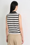  Striped Knit Polo Tank 