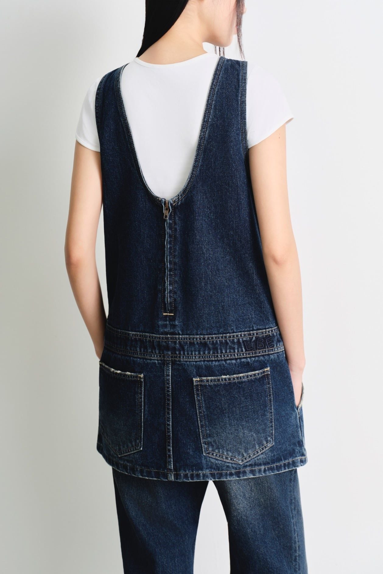  Đầm ngắn không tay - Dropwaist Denim Dress - LIBÉ 7603 