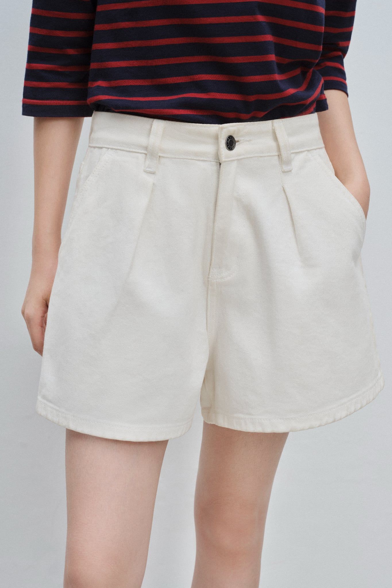  Quần ngắn - White Denim Shorts - LIBÉ 7292 