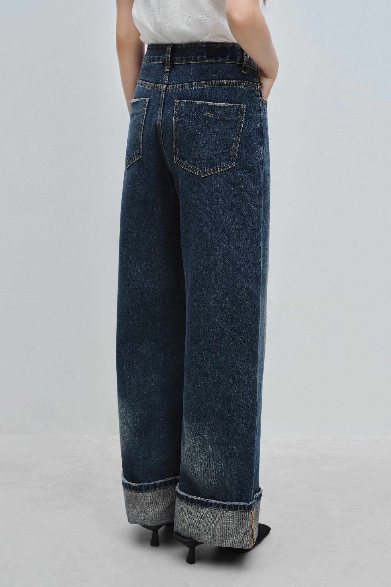  Quần Jeans ống thẳng - Dark Blue Straight Leg Jeans - LIBÉ 7205 