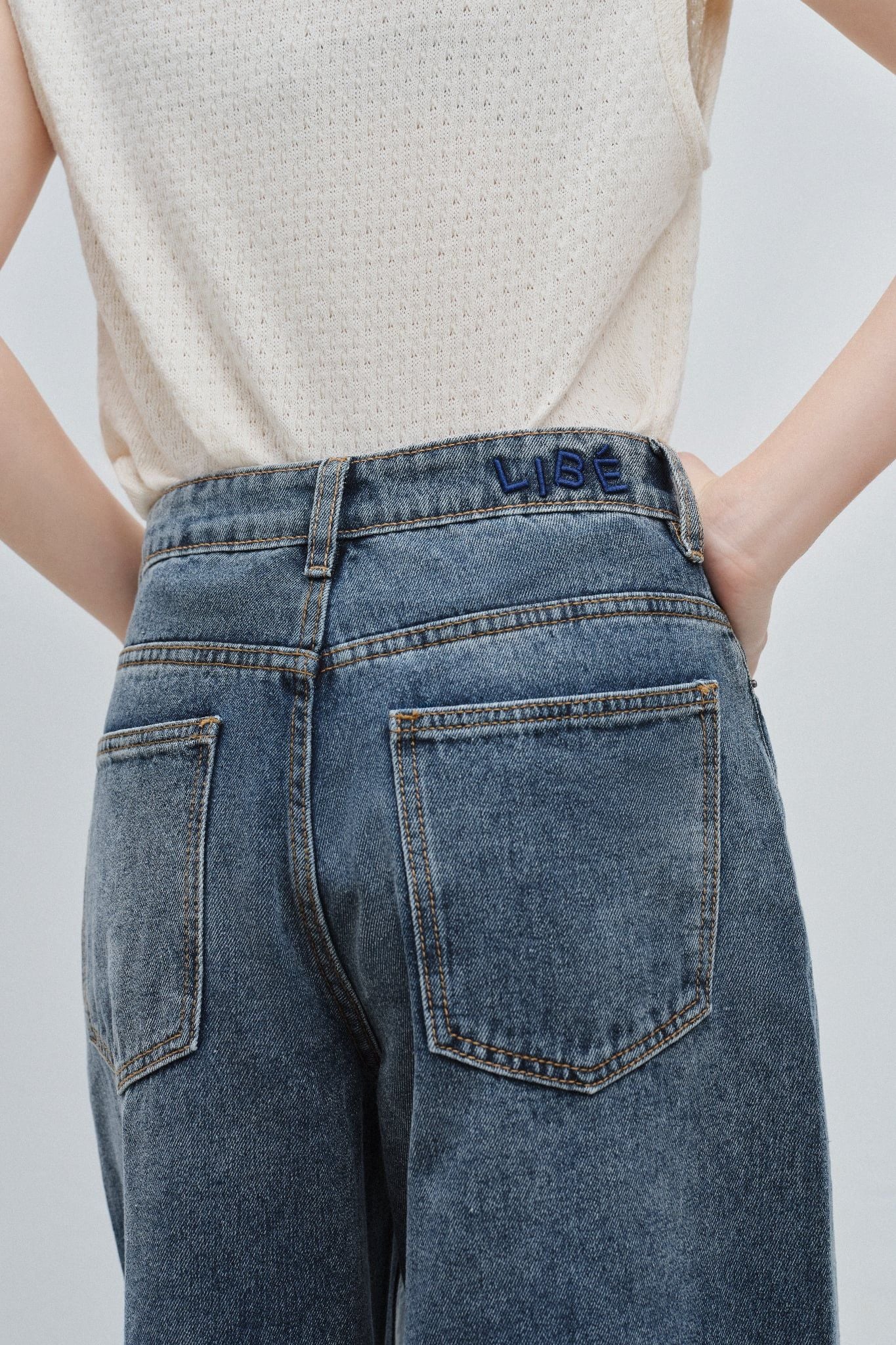  Quần Jeans ống rộng - Wide Leg Jeans - LIBÉ 7586 