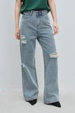  Quần ống suông - Medium Blue Ripped Jeans - LIBÉ 7225 