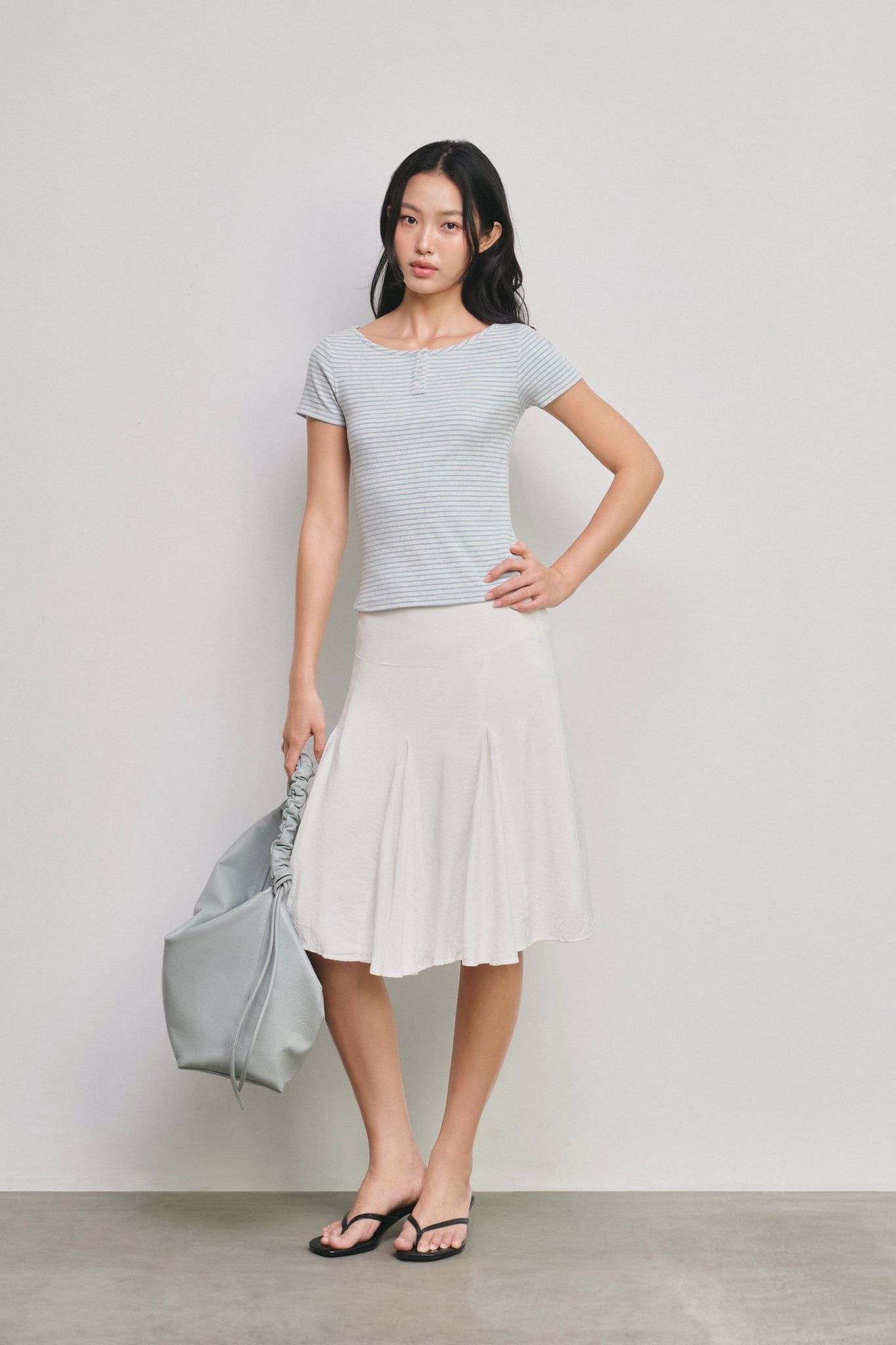  Áo thun - Stripe Henley T-shirt - LIBÉ 7792 