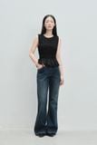  Quần Jeans ống rộng - Medium Blue High Waisted Wide Leg Jeans - LIBÉ 6321 