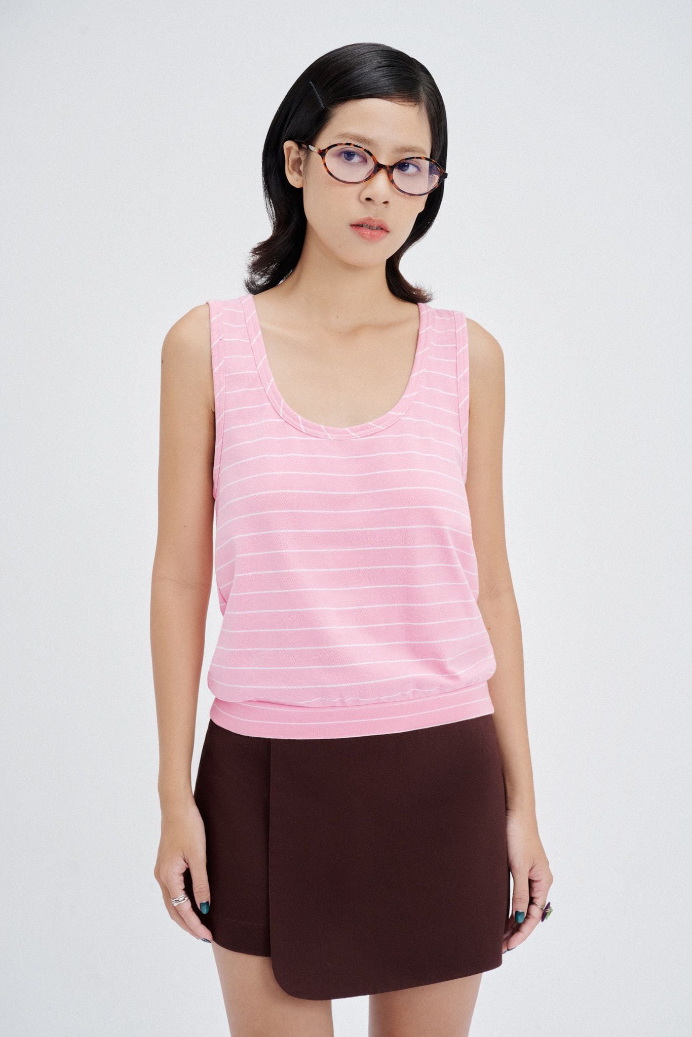  Striped Sleeveless Top 