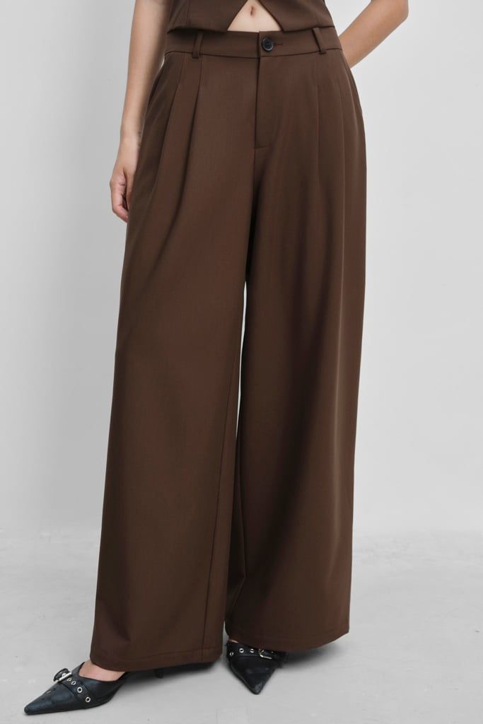  Quần tây - Brown Straight Leg Trousers - LIBÉ 7482 