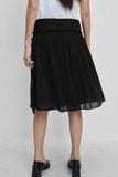  Váy lửng - Black Overlap Mid-length Skirt - LIBÉ 7563 