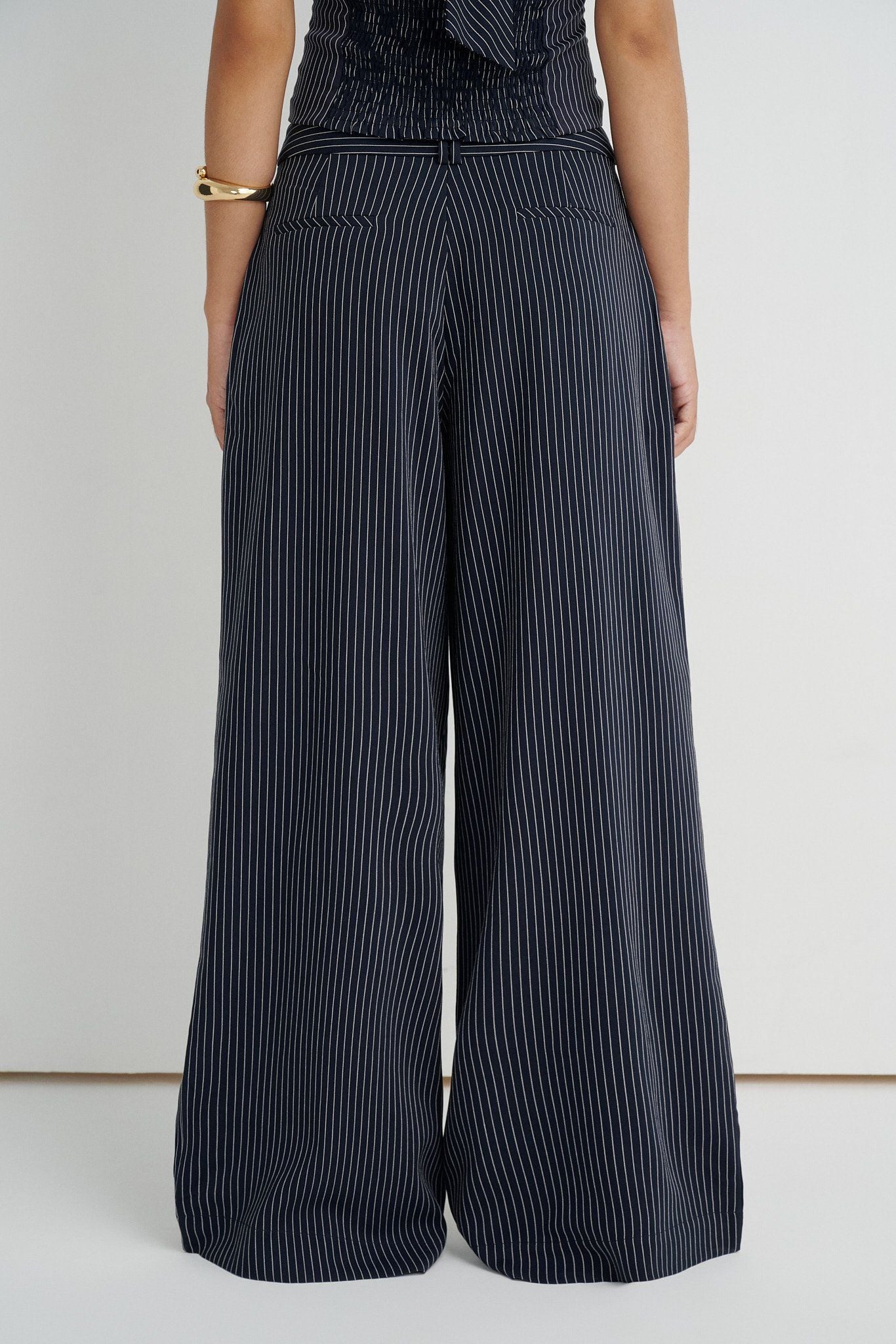  Striped Straight Leg Trousers 