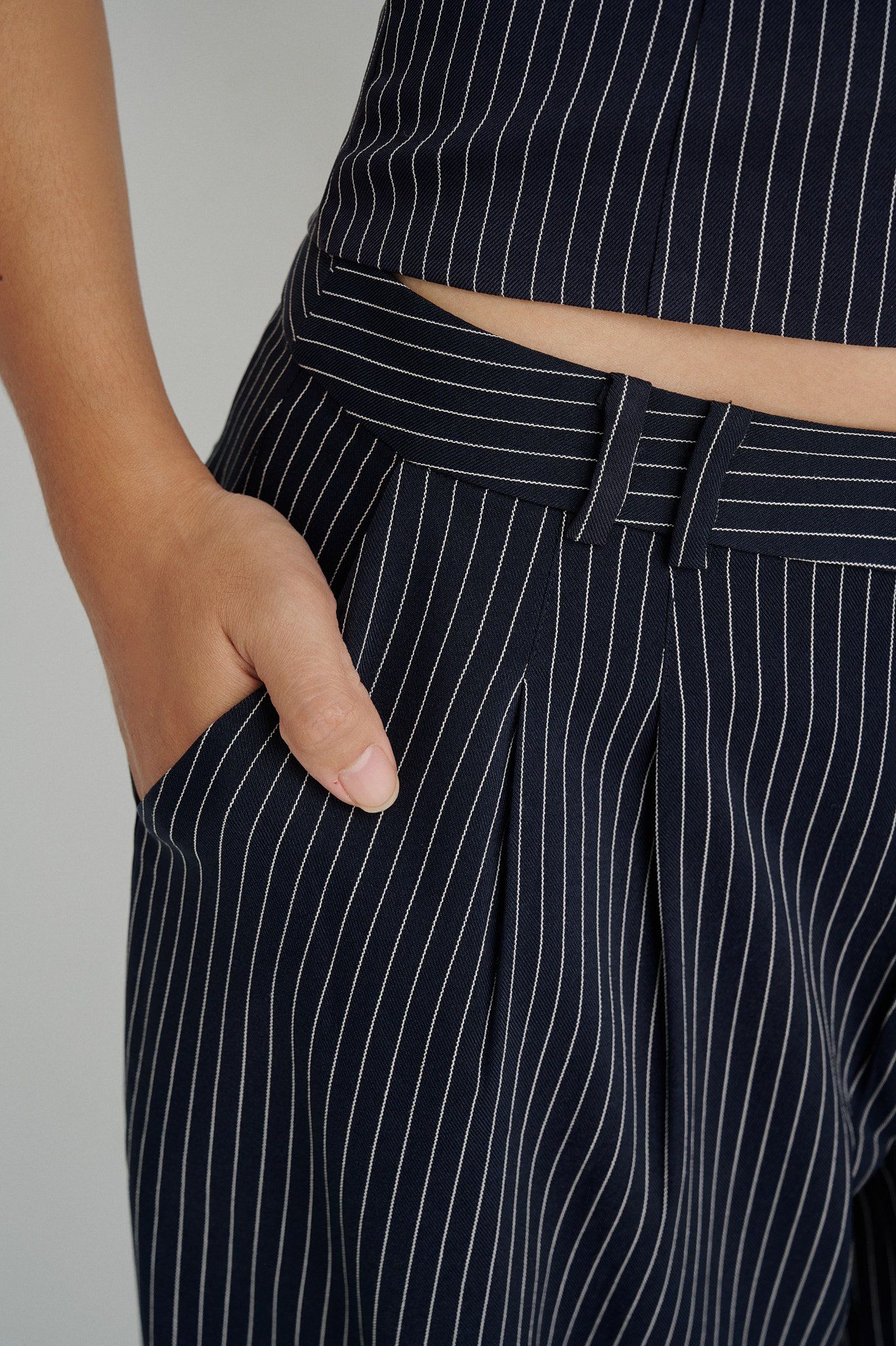  Striped Straight Leg Trousers 