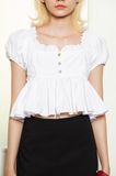  Áo kiểu - White Puff Sleeve Top - LIBÉ 7230 