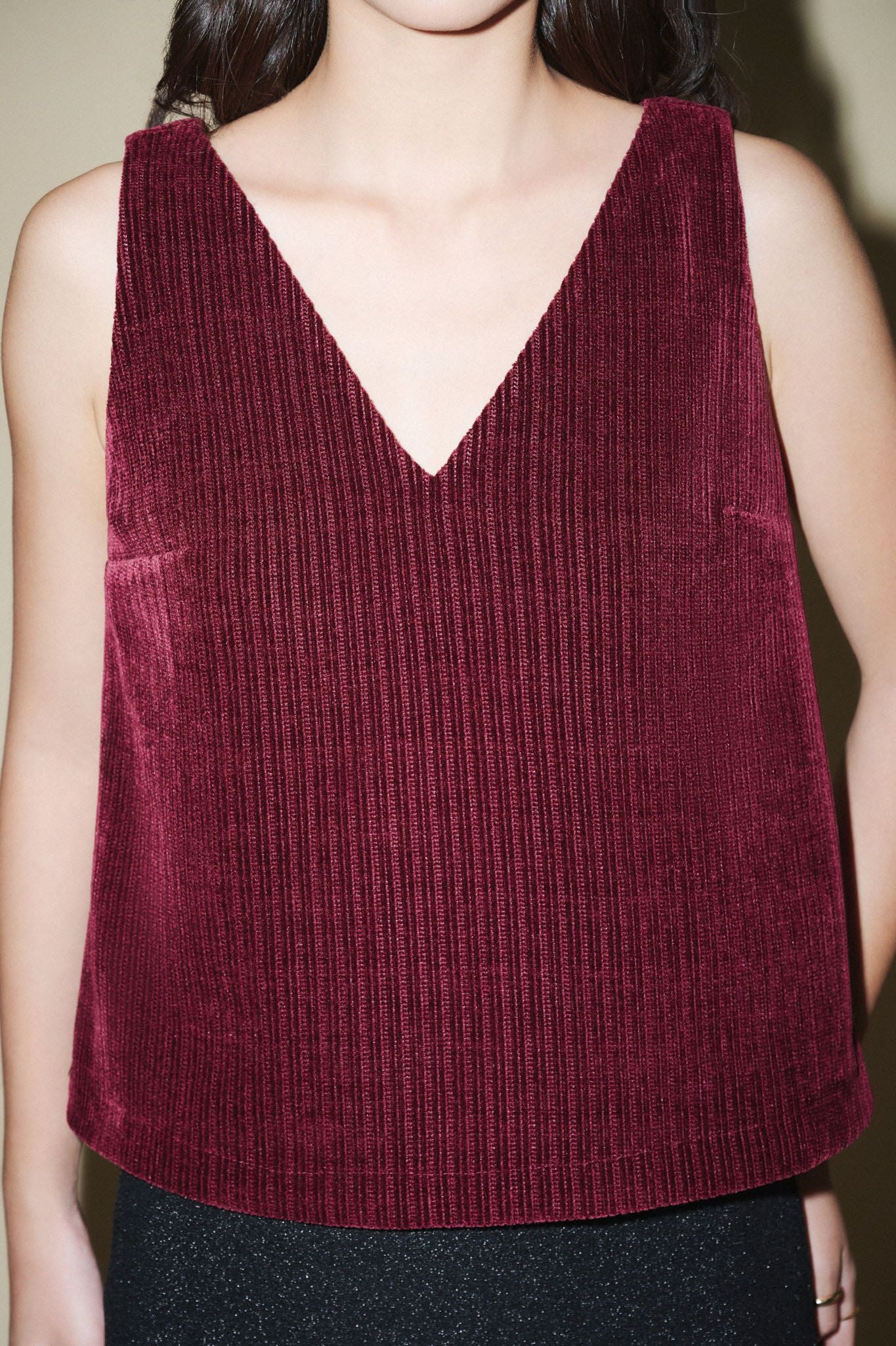  Red Wine Sleeveless Top 