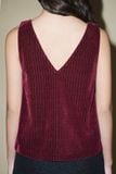  Red Wine Sleeveless Top 