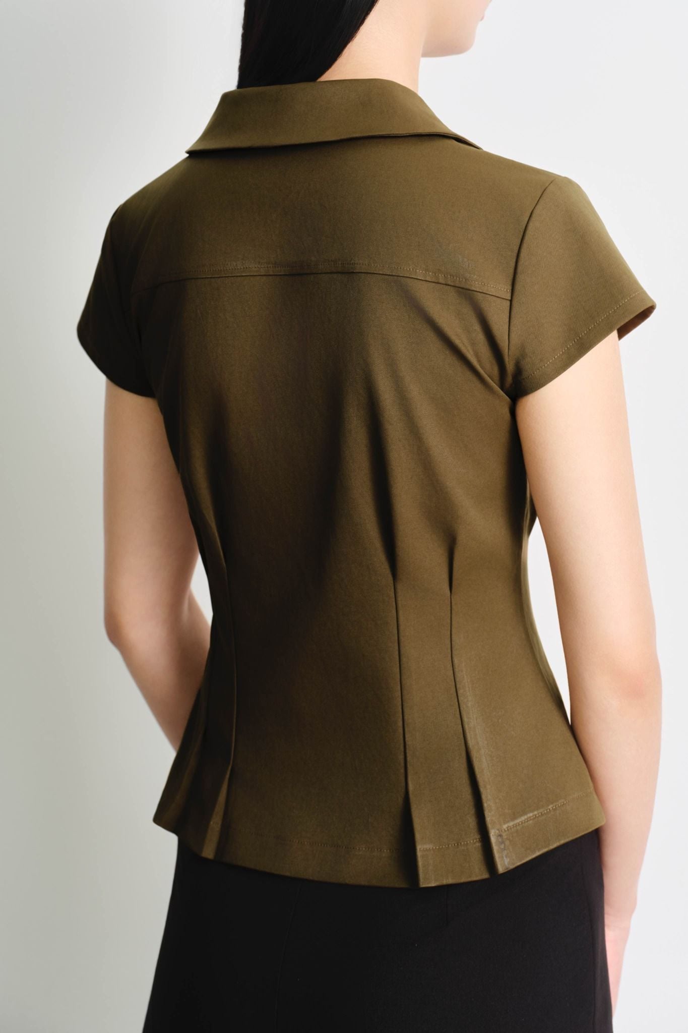  Áo kiểu - Curved Panel Button Top - LIBÉ 7632 