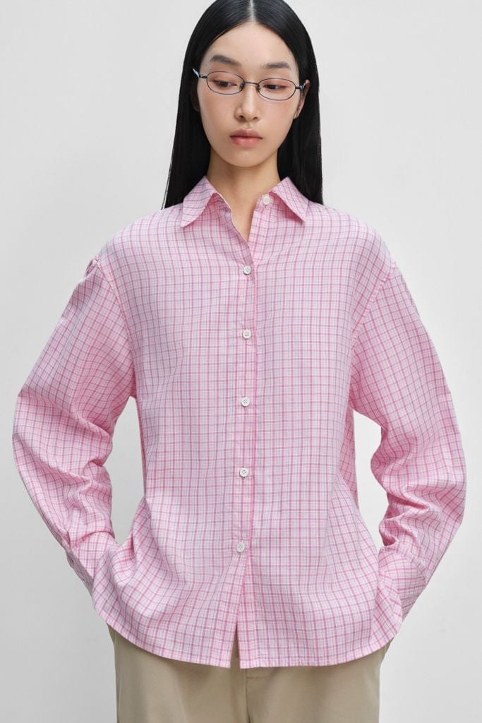  Sơ mi rộng - Checked Oversized Shirt - LIBÉ 7501 
