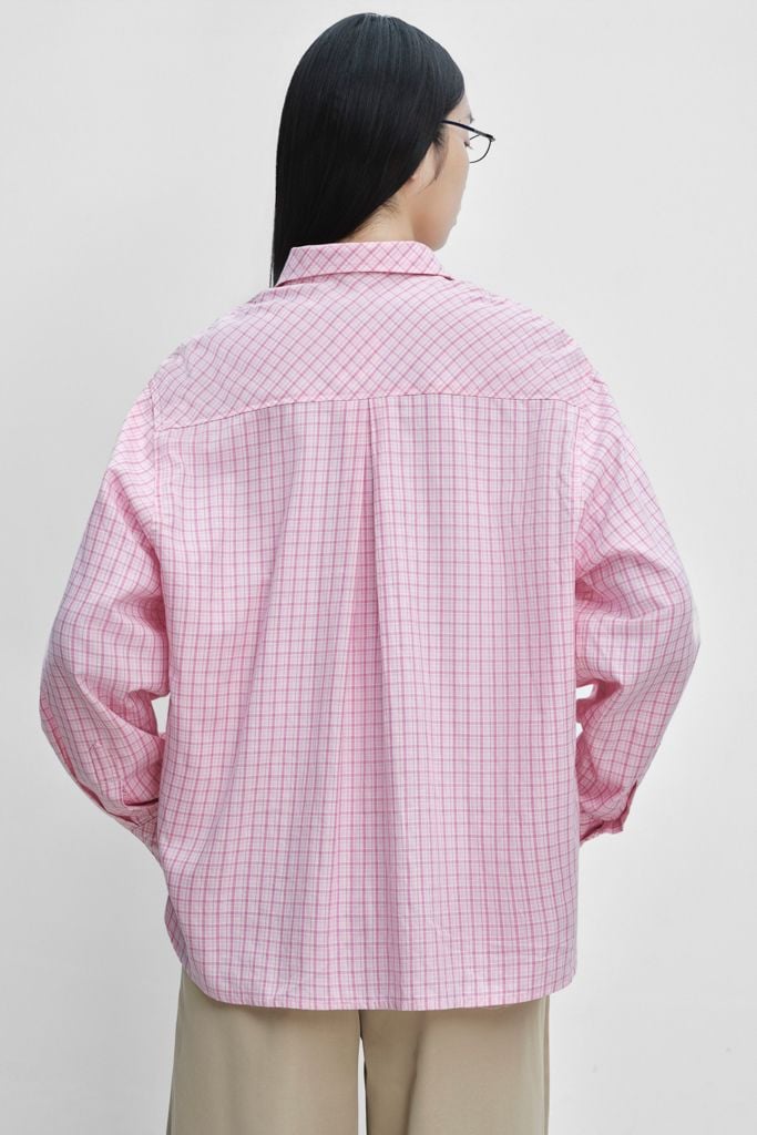  Sơ mi rộng - Checked Oversized Shirt - LIBÉ 7501 