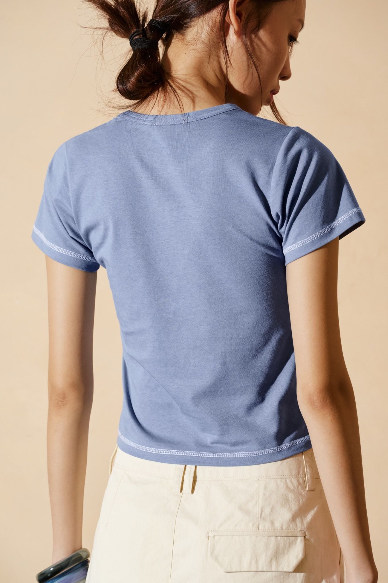  Blue Embroidered Babytee 