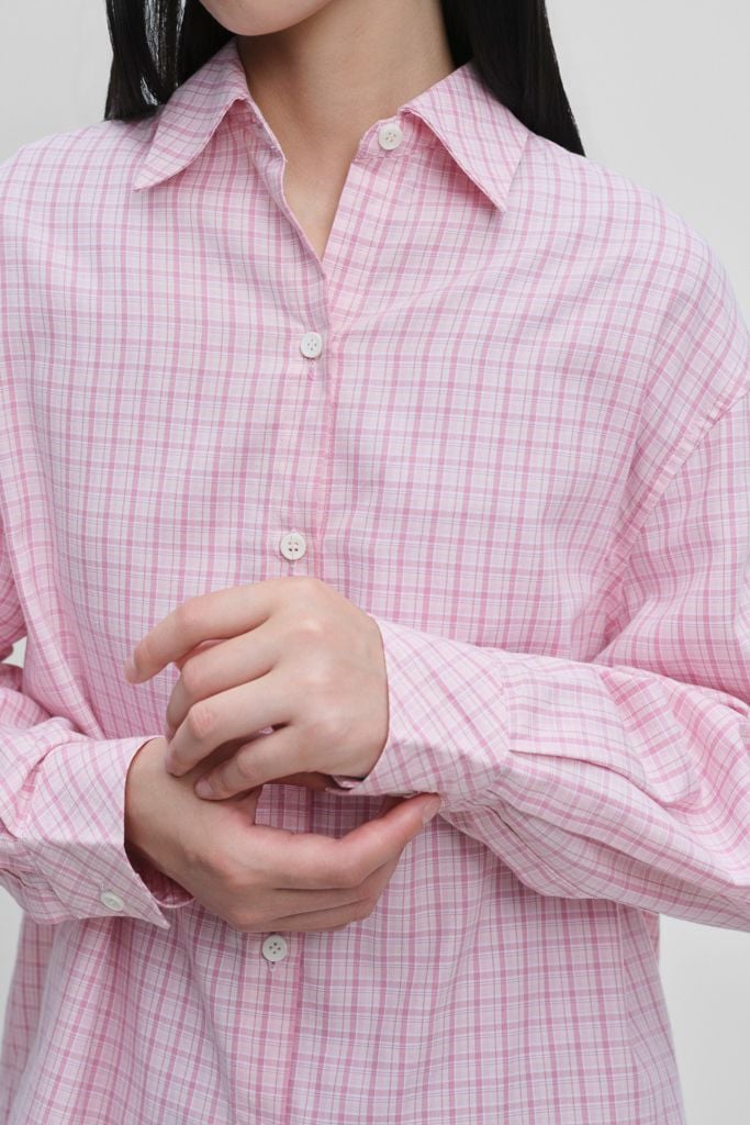  Sơ mi rộng - Checked Oversized Shirt - LIBÉ 7501 