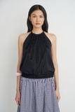  Black Ruffle Top 