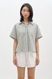  Striped Short Sleeve Shirt - Green 