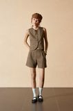  Brown Pleated Shorts 