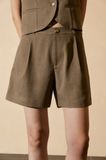  Brown Pleated Shorts 