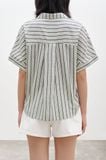  Striped Short Sleeve Shirt - Green 