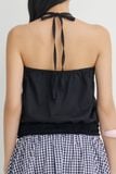  Black Ruffle Top 