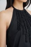  Black Ruffle Top 
