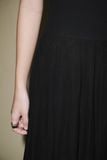  Black Boatneck Midi Dress 