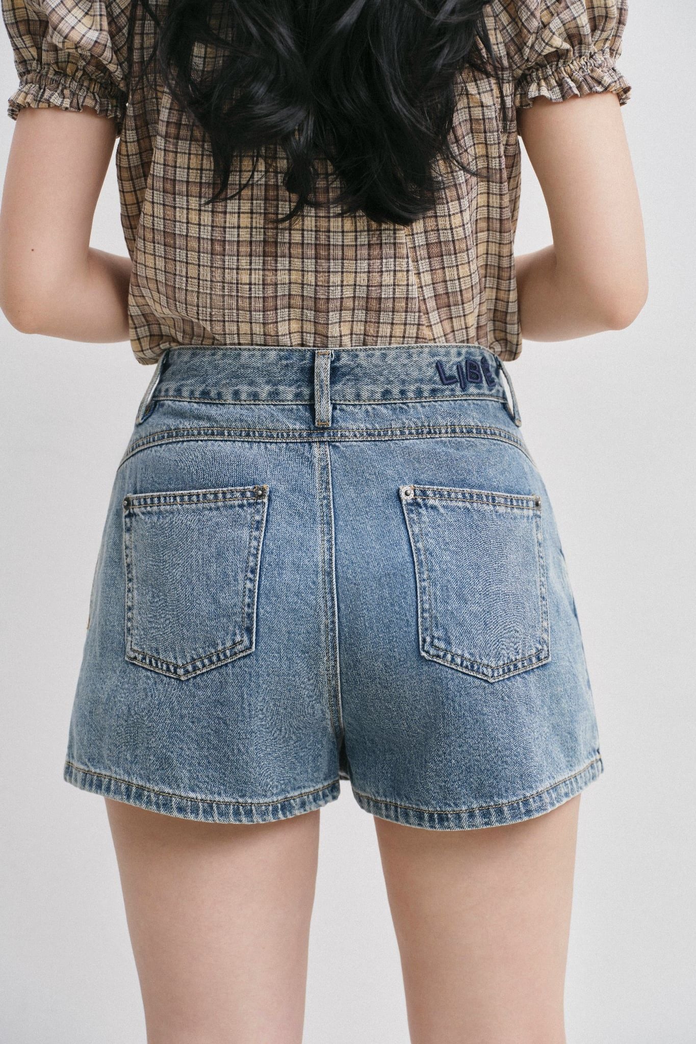  Quần váy - Medium Blue Wash Denim Skorts - LIBÉ 6250 