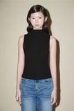  Black Mock Neck Top 