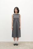  Đầm lửng - Plaid Open Back Midi Dress - LIBÉ 7267 