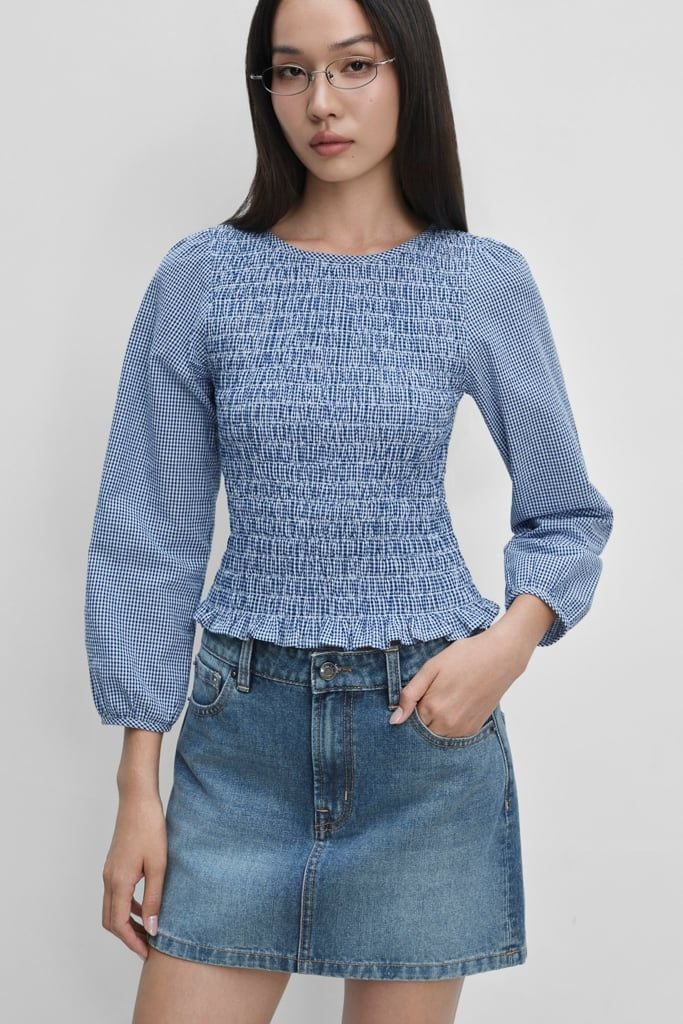  Áo kiểu - Boatneck Smocked Top - LIBÉ 7574 