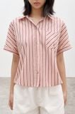  Sơ mi cơ bản - Striped Short Sleeve Shirt - Red - LIBÉ 7239 