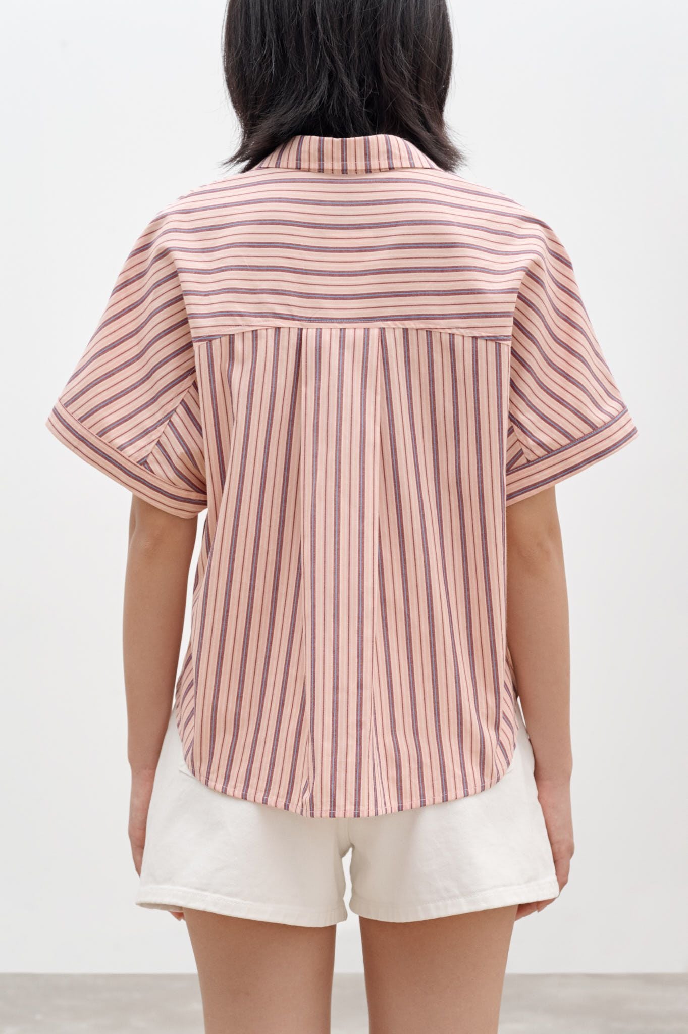  Sơ mi cơ bản - Striped Short Sleeve Shirt - Red - LIBÉ 7239 