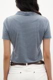  Blue Striped Polo Top 