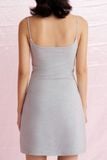  Light Grey Basic Mini Dress 