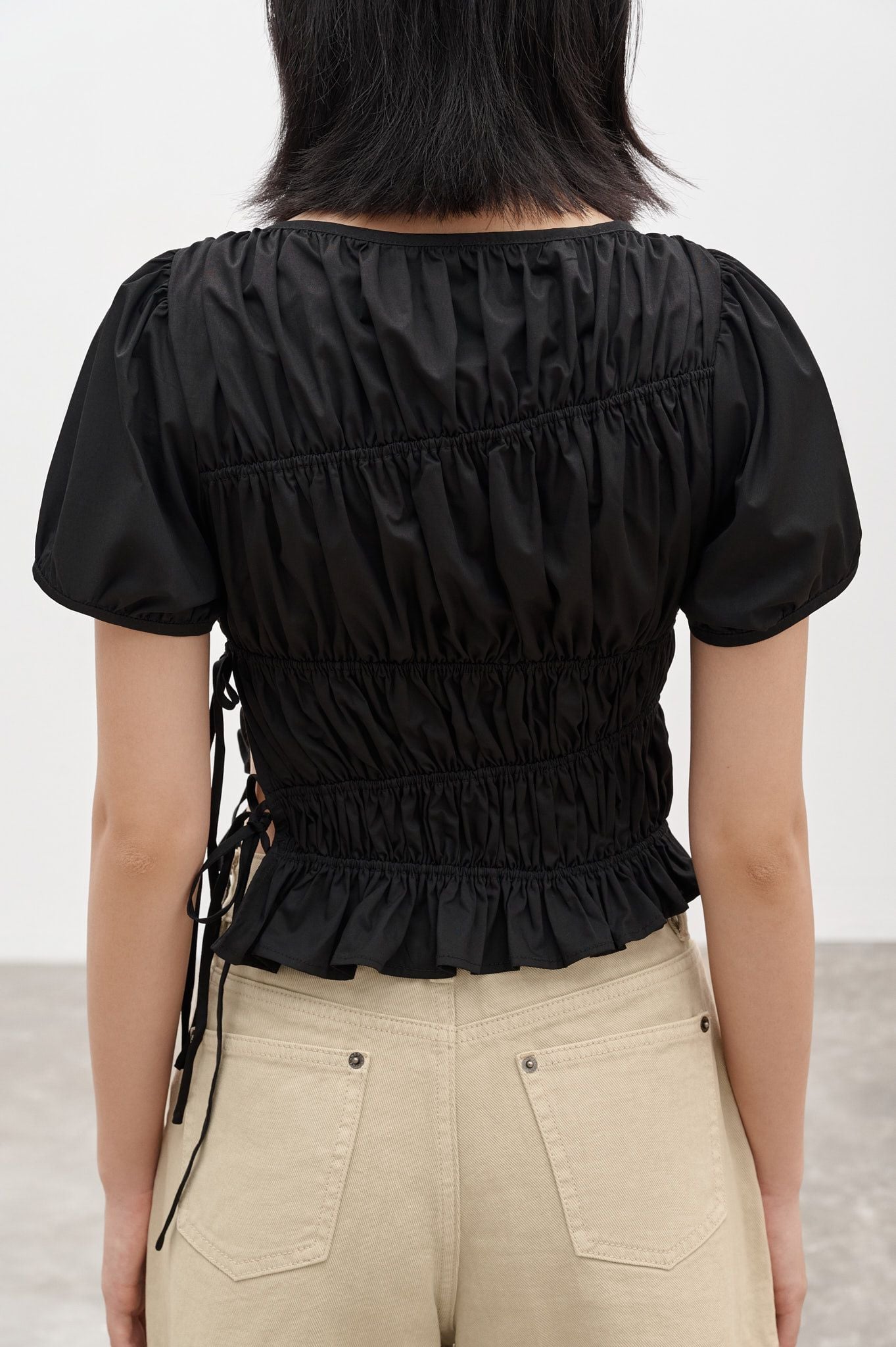  Black Ruched Top 