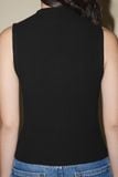  Black Mock Neck Top 