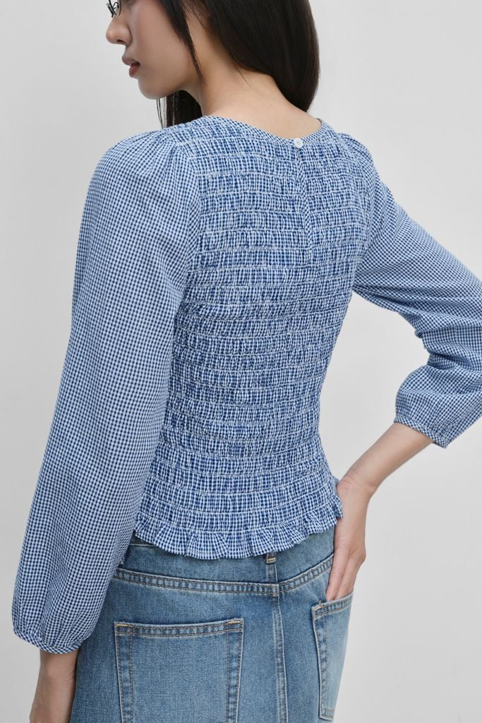  Áo kiểu - Boatneck Smocked Top - LIBÉ 7574 