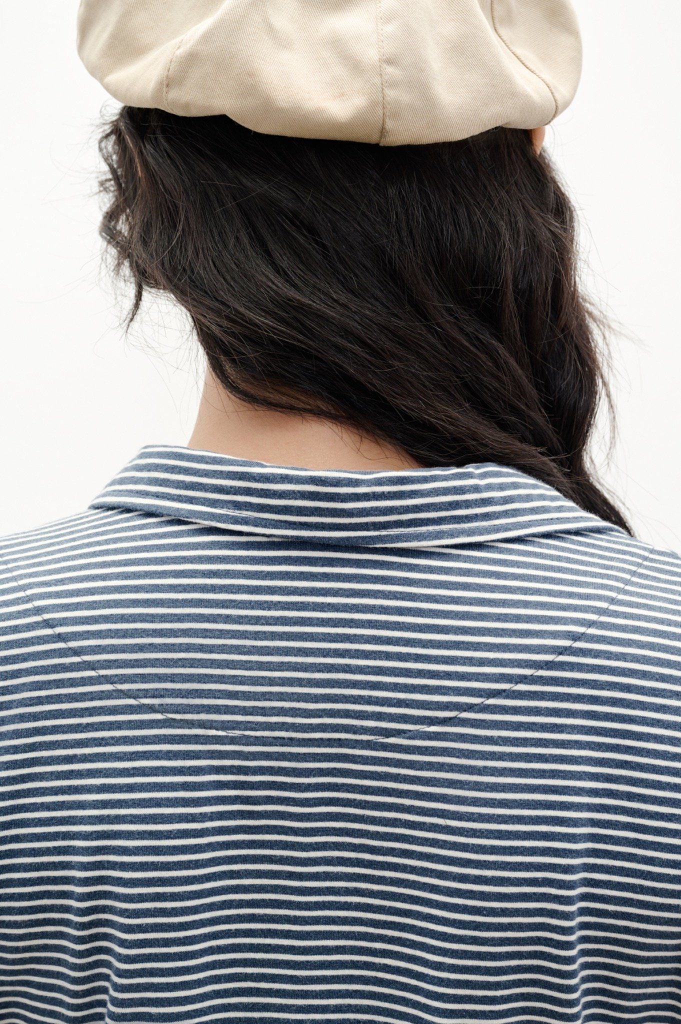  Blue Striped Polo Top 