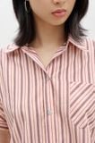  Sơ mi cơ bản - Striped Short Sleeve Shirt - Red - LIBÉ 7239 