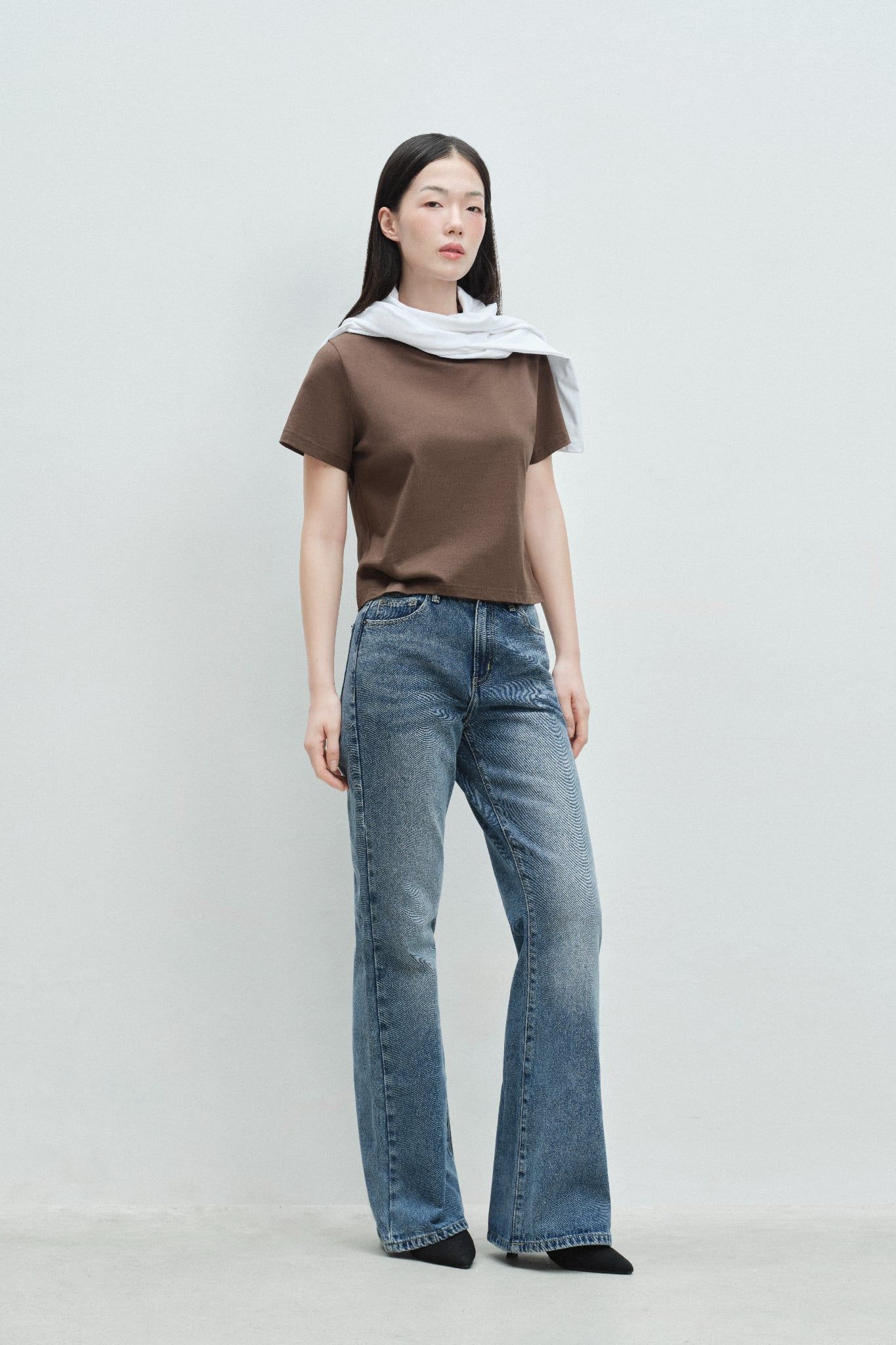  Quần Jeans ống loe - Blue Flared Denim Jeans - LIBÉ 7290 