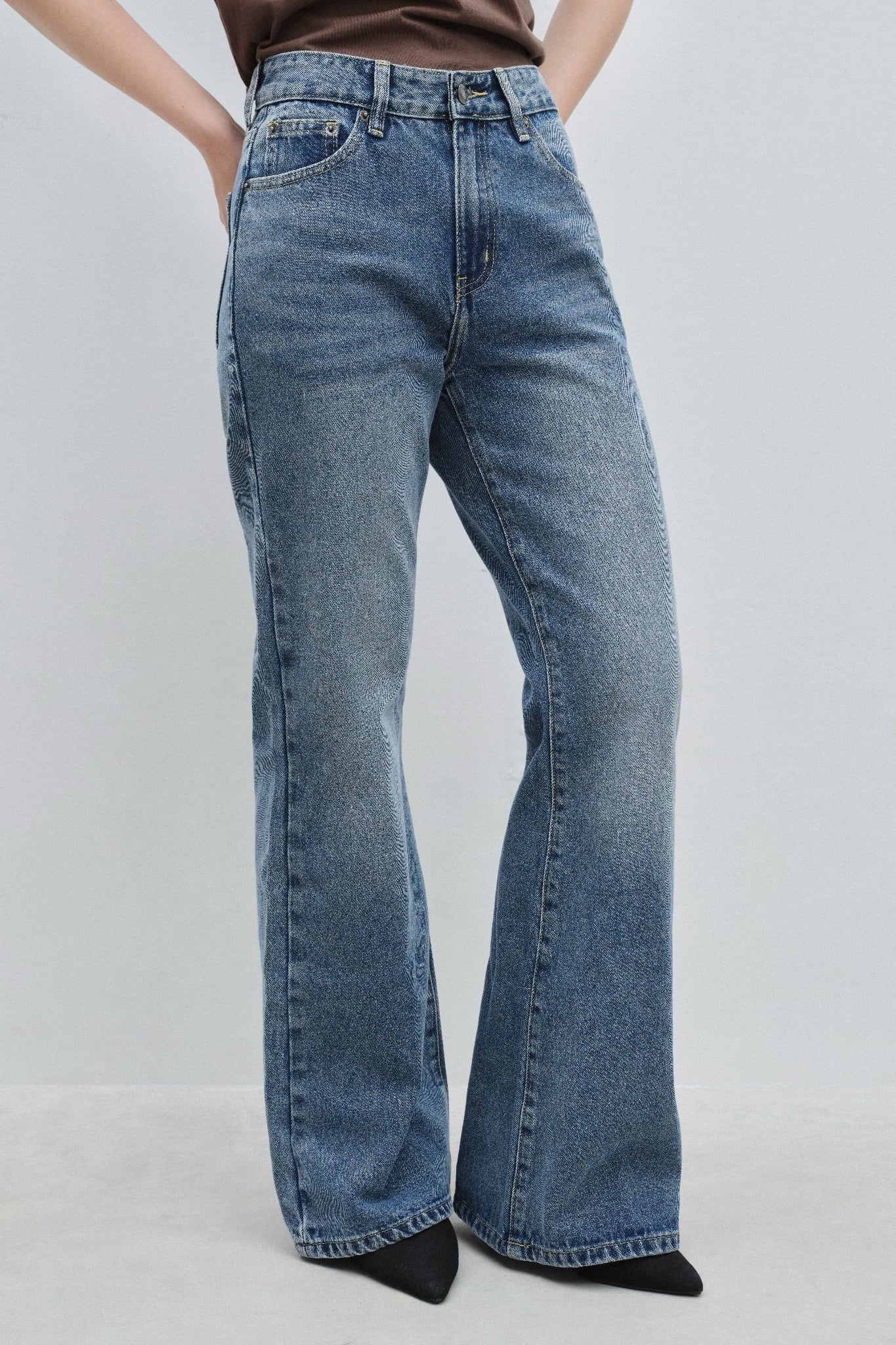 Quần Jeans ống loe - Blue Flared Denim Jeans - LIBÉ 7290 