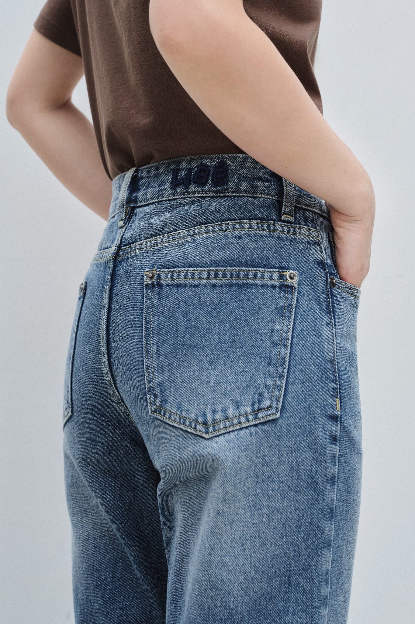  Quần Jeans ống loe - Blue Flared Denim Jeans - LIBÉ 7290 